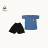 Kaos Basic Set Polos Steel Blue & Black